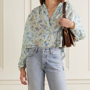 Doen Jane Blouse in Blue Primrose Floral - NWT